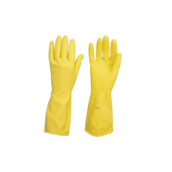 Luva de Látex Antiderrapante Amarela Tamanho 8 (m) C/ Forro Vonder
