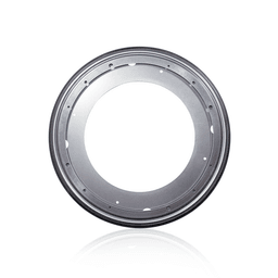 Rodízio Prato Giratório Redondo de 355 Mm Em Aço Zincado Para Mesa Tampo Mk