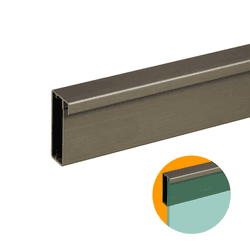 Perfil Montante Na Cor Bronze Para Vidro 7034 Dmt