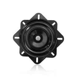 Rodízio Giratório Reforçado Flange | Em Preto 167,5 X 167,5 Mm Bigfer