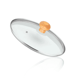 Tampa Redonda de Vidro Temperado de 37 Cm Panela E Frigideira Mk