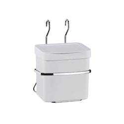 Lixeira Aérea | 2,5 Litros | Cromado E Branco