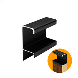 Perfil Puxador Preto 15mm H30 Dma 6 Mts