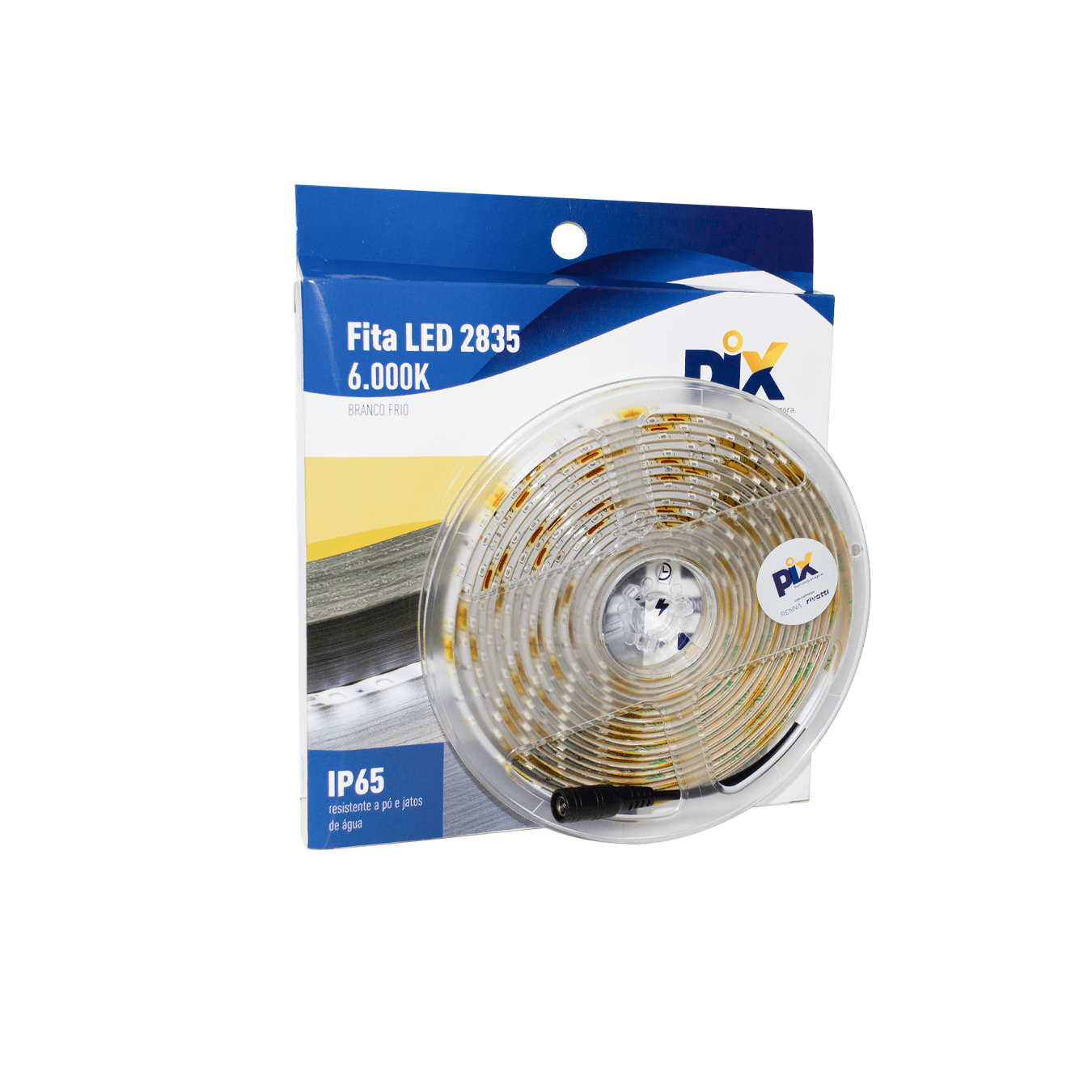 Fita de Led 2835 Com Silicone 6000k Branco Frio Com 5 Metros Ip65 Tradestar