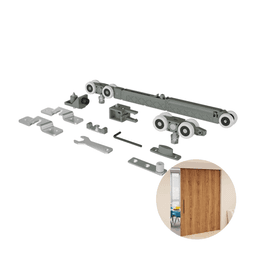 Kit Sistema Rodízio Ro82 Standard de 40 A 80 Kg Médio Para Porta Correr Rometal