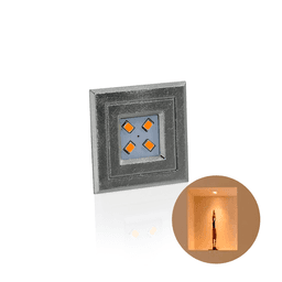 Luminária Lumini Pop Point Pontual Quadrada Cromada 3000k Branco Quente Com 4 Leds Bivolt Renna Pix