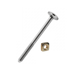 Parafuso 1/4 X 150 Mm Estrutural Com Porca Quadrada de 1/4 Pol Jomarca