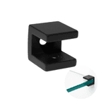 Suporte Para Vidro Quadrado 8mm Preto Fosco