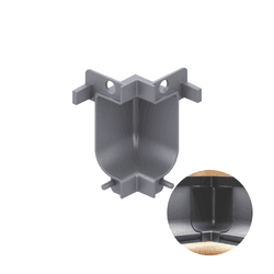 Conexão Canto Interno Cromo Acetinado Perfis Cava Led Pe-281