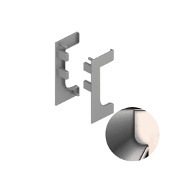 Ponteira Vazada Cromo Acetinado Perfis Cava Led Pe-281