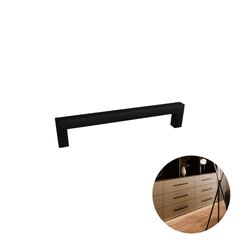 Puxador 128 Mm Preto Rezzo Il811