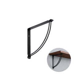 Suporte Mão Francesa Fixa Preta 200 X 200 Mm