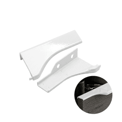 Ponteira Puxador Facetato Branco Brilhante de 20mm Pe183 Rometal